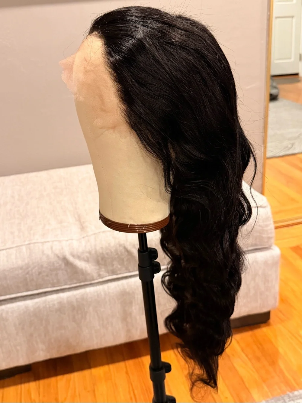 26” Natural Black #1b‎ Body Wave 13x6 HD Lace Front 100% Human Hair Wig #228